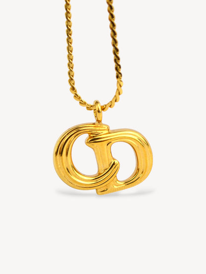 CHISTIAN DIOR CD LOGO NECKLACE