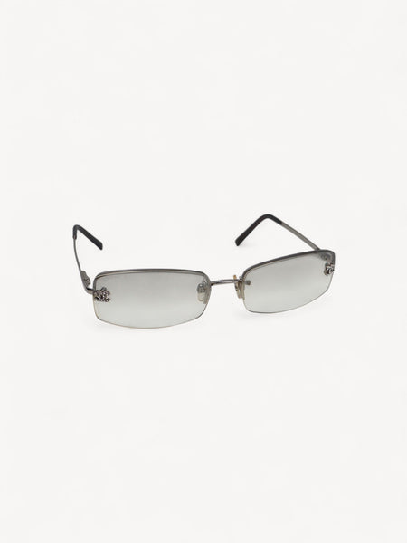Chanel 4093-B Crystal CC Logo Rimless Sunglasses Clear – Archives