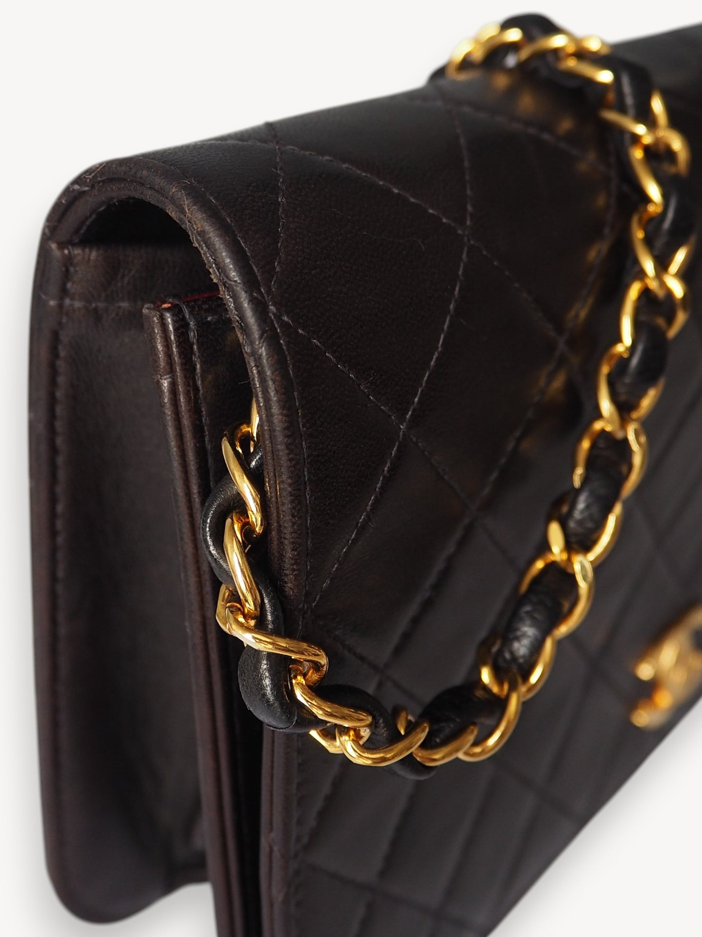 CHANEL SINGLE FULL FLAP BAG BLACK