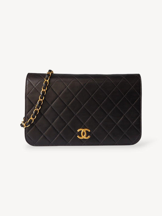 CHANEL SINGLE FULL FLAP BAG BLACK
