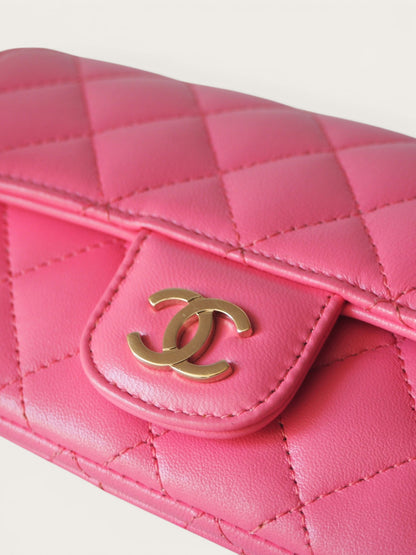 CHANEL GLASSES CASE WITH CHAIN