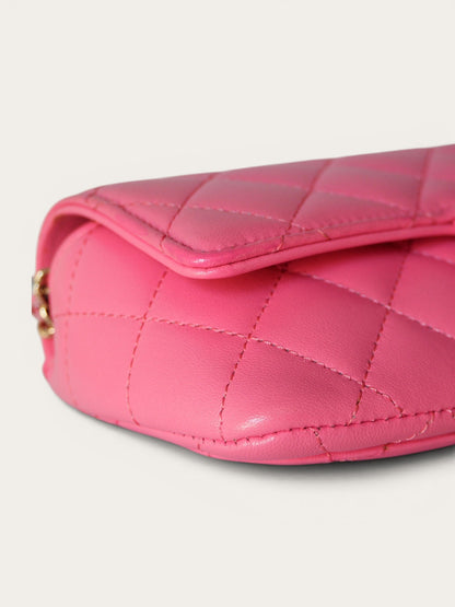 CHANEL GLASSES CASE WITH CHAIN