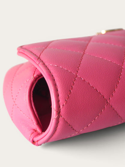 CHANEL GLASSES CASE WITH CHAIN