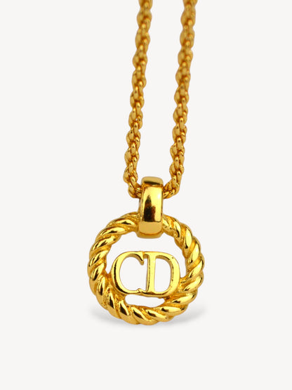 CHISTIAN DIOR CD LOGO NECKLACE
