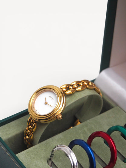 GUCCI INTERCHANGEABLE BEZEL WATCH