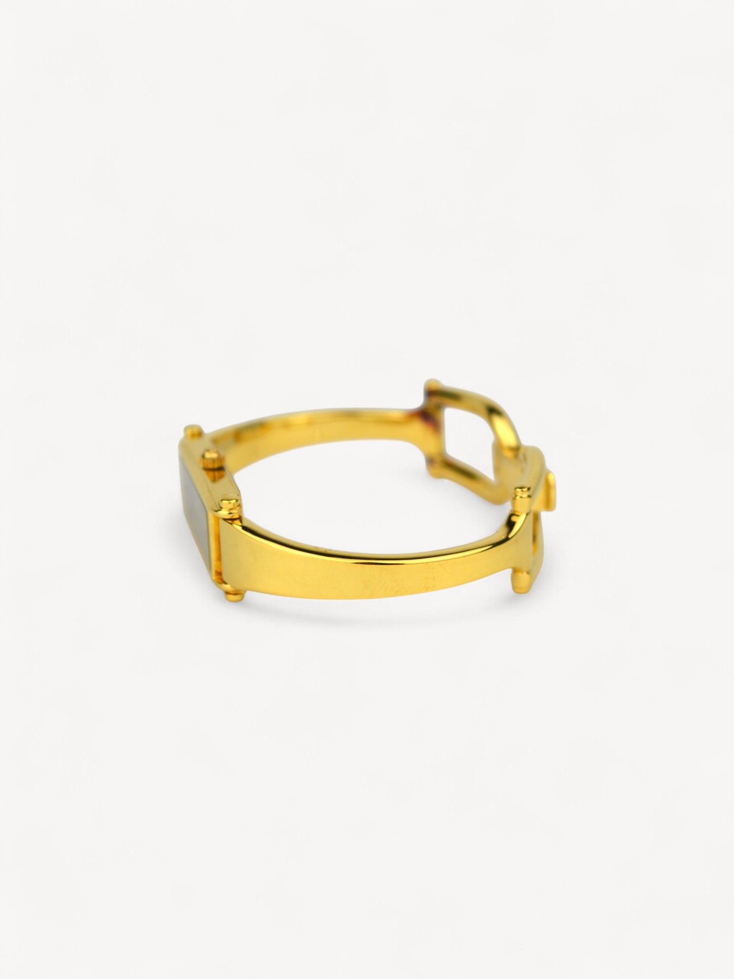 GUCCI 1500L HORSEBIT WATCH GOLD/BLACK