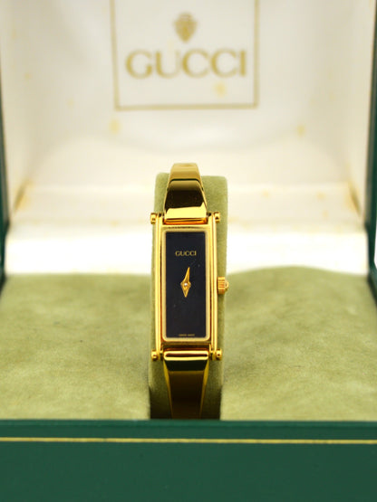 GUCCI 1500L HORSEBIT WATCH GOLD/BLACK