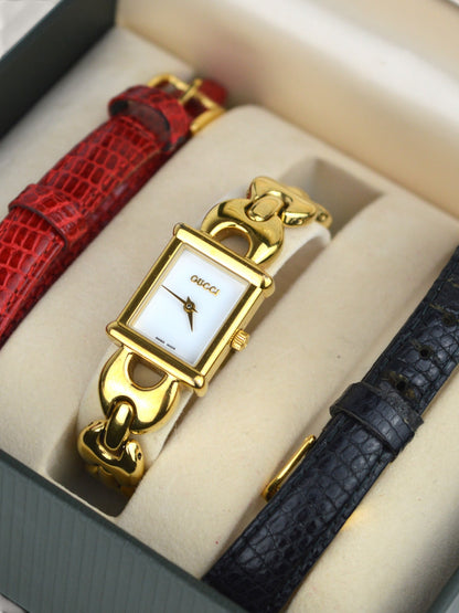 GUCCI 1800L INTERCHANGEABLE STRAP WATCH