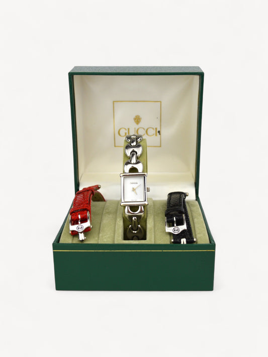GUCCI 1800L WATCH WITH INTERCHANGEABLE STRAPS