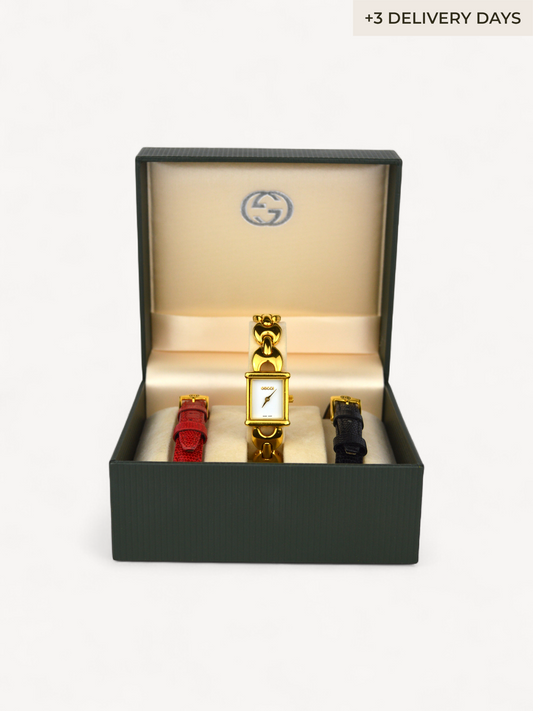 GUCCI 1800L INTERCHANGEABLE STRAP WATCH