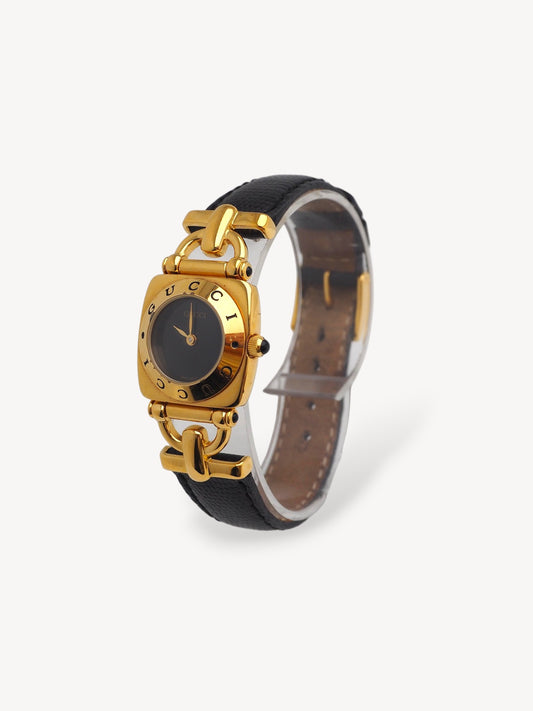 GUCCI 6300L HORSEBIT WATCH BLACK