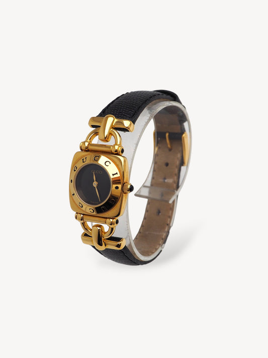 GUCCI 6300L HORSEBIT WATCH BLACK
