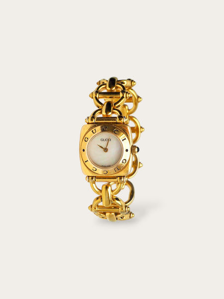 Gucci 6400L Vintage Gold-Plated Watch – Mother of Pearl Dial