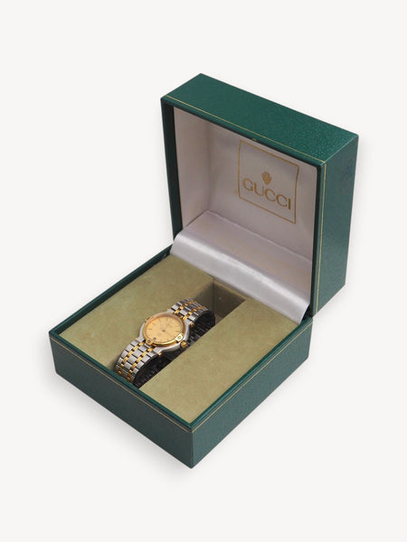 Gucci 9000L Two-Tone Watch | Pre-Owned Luxury Timepieces