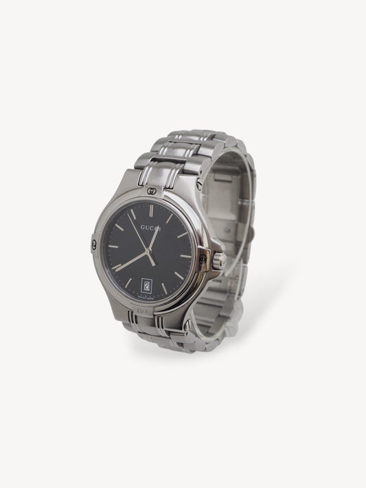 GUCCI 9040M WATCH SILVER/BLACK