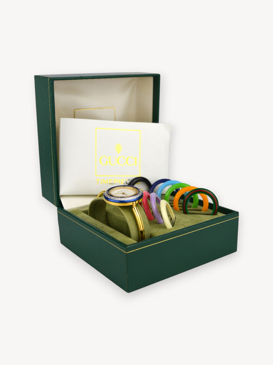 GUCCI INTERCHANGEABLE BEZEL WATCH