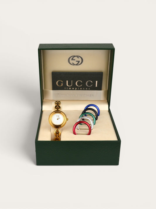 GUCCI INTERCHANGEABLE BEZEL WATCH