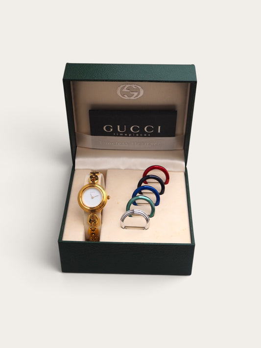 GUCCI INTERCHANGEABLE BEZEL WATCH