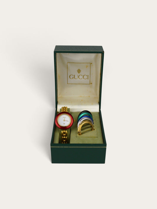 GUCCI INTERCHANGEABLE BEZEL WATCH