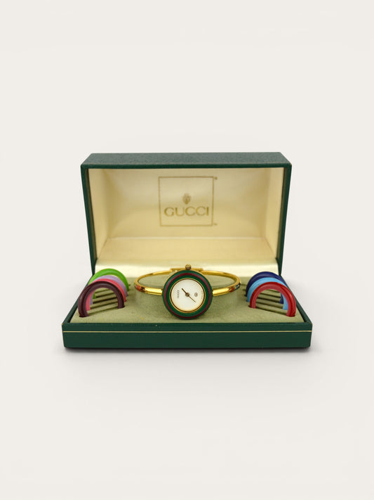 GUCCI INTERCHANGEABLE BEZEL WATCH