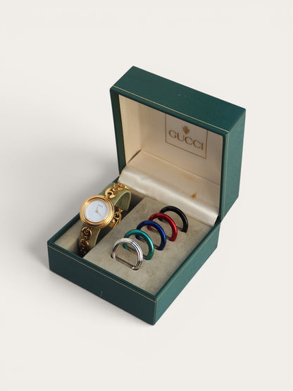GUCCI INTERCHANGEABLE BEZEL WATCH