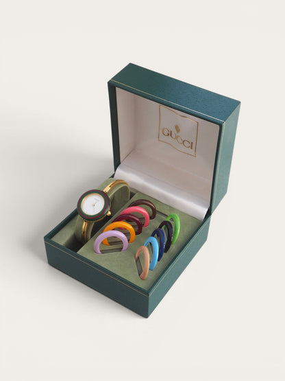 GUCCI INTERCHANGEABLE BEZEL WATCH