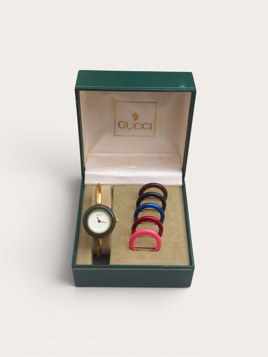 GUCCI INTERCHANGEABLE BEZEL WATCH