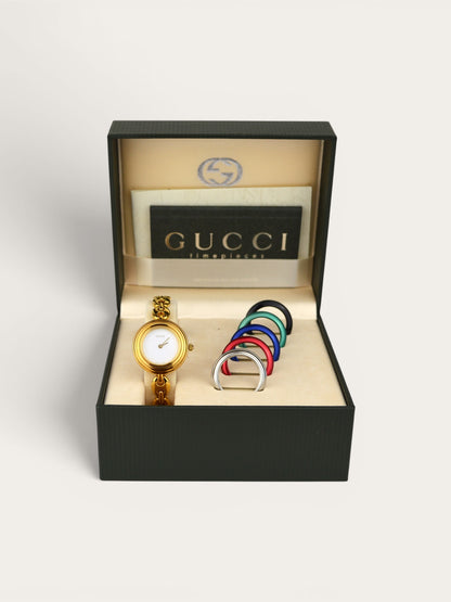 GUCCI INTERCHANGEABLE BEZEL WATCH