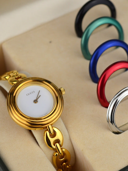 GUCCI INTERCHANGEABLE BEZEL WATCH