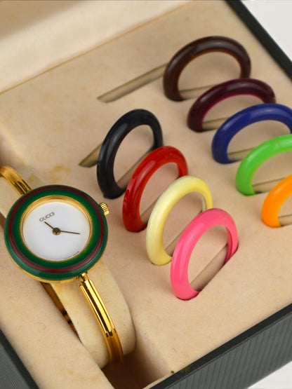 GUCCI INTERCHANGEABLE BEZEL WATCH