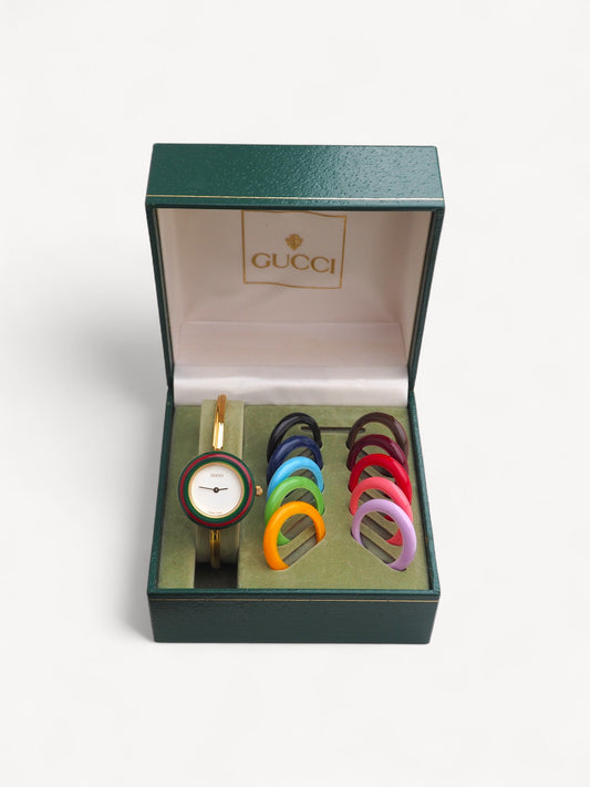 GUCCI INTERCHANGEABLE BEZEL WATCH