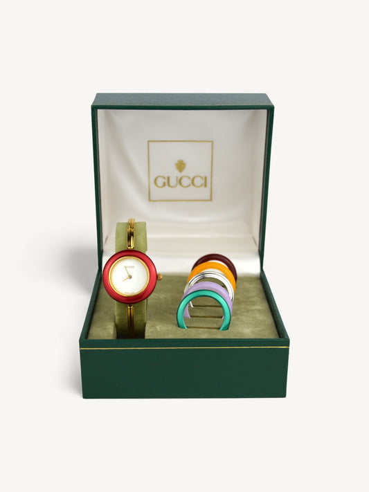 GUCCI INTERCHANGEABLE BEZEL WATCH