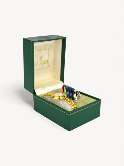 GUCCI INTERCHANGEABLE BEZEL WATCH
