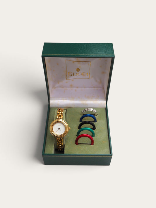 GUCCI INTERCHANGEABLE BEZEL WATCH