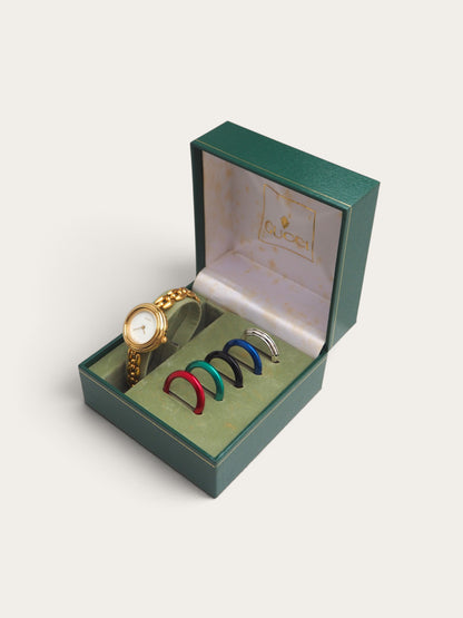 GUCCI INTERCHANGEABLE BEZEL WATCH