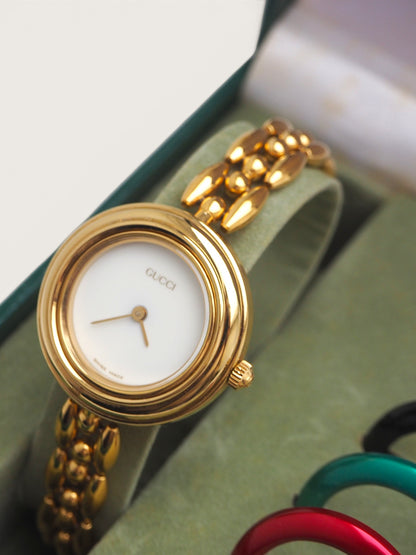 GUCCI INTERCHANGEABLE BEZEL WATCH
