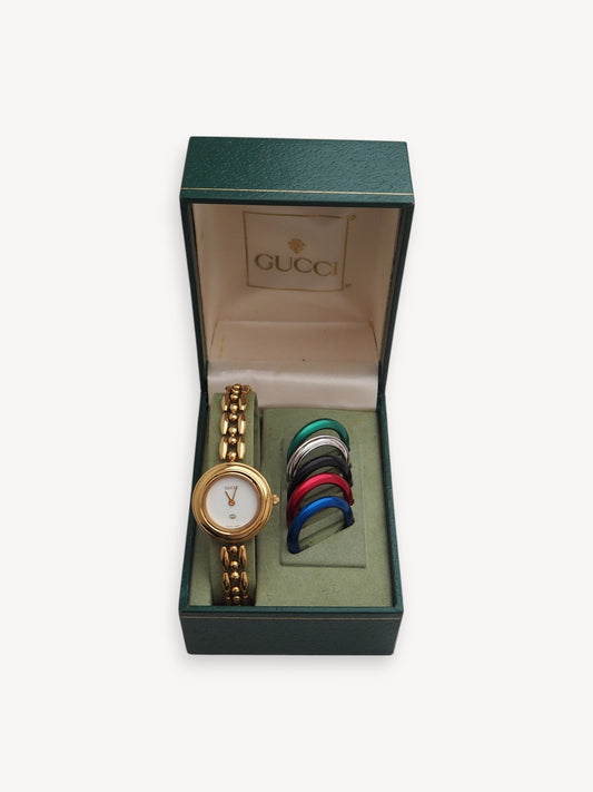 GUCCI INTERCHANGEABLE BEZEL WATCH