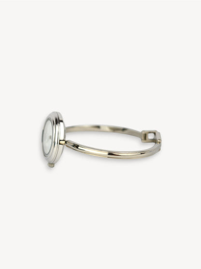 GUCCI INTERCHANGEABLE BEZEL WATCH SILVER