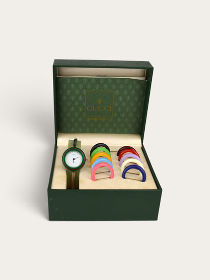 GUCCI INTERCHANGEABLE BEZEL WATCH