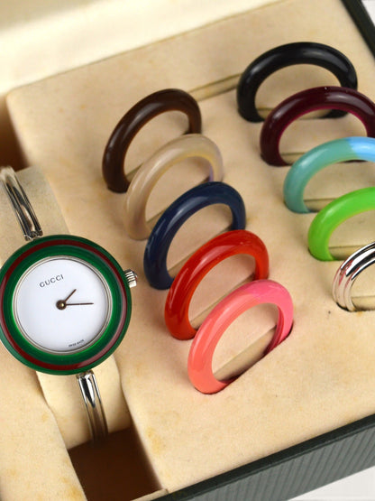 GUCCI INTERCHANGEABLE BEZEL WATCH