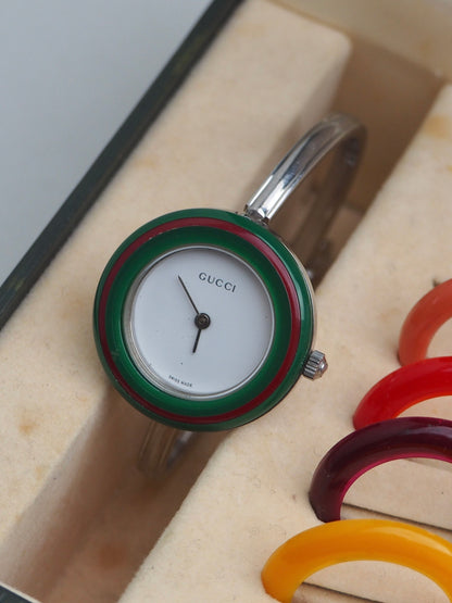 GUCCI INTERCHANGEABLE BEZEL WATCH