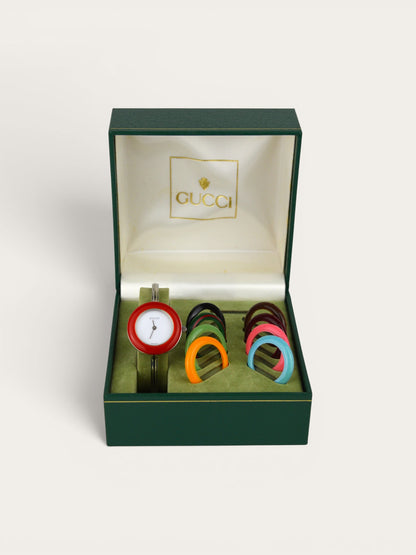 GUCCI INTERCHANGEABLE BEZEL WATCH