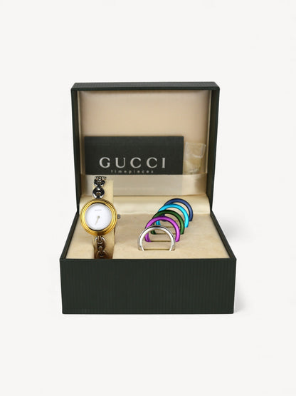 GUCCI INTERCHANGEABLE BEZEL WATCH