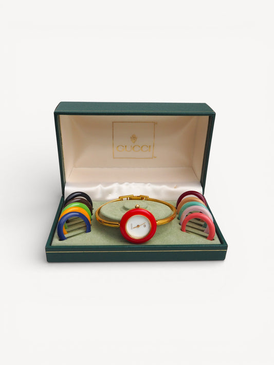 GUCCI INTERCHANGEABLE BEZEL WATCH