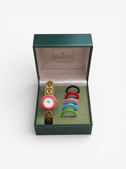 GUCCI INTERCHANGEABLE BEZEL WATCH