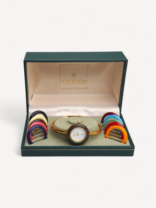 GUCCI INTERCHANGEABLE BEZEL WATCH
