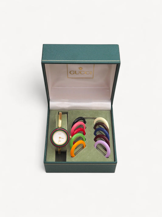 GUCCI INTERCHANGEABLE BEZEL WATCH