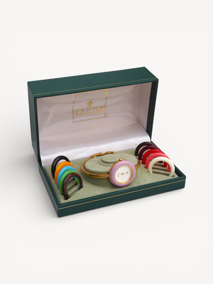 GUCCI INTERCHANGEABLE BEZEL WATCH