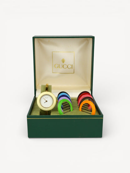 GUCCI INTERCHANGEABLE BEZEL WATCH