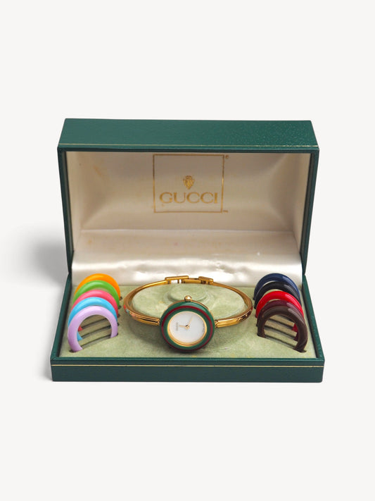 GUCCI INTERCHANGEABLE BEZEL WATCH